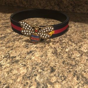 Women’s Gucci Web Belt with Bee